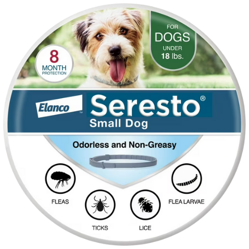 Seresto Small Dog Flea and Tick Collar – 8-Month Protection for Dogs Under 18 lbs